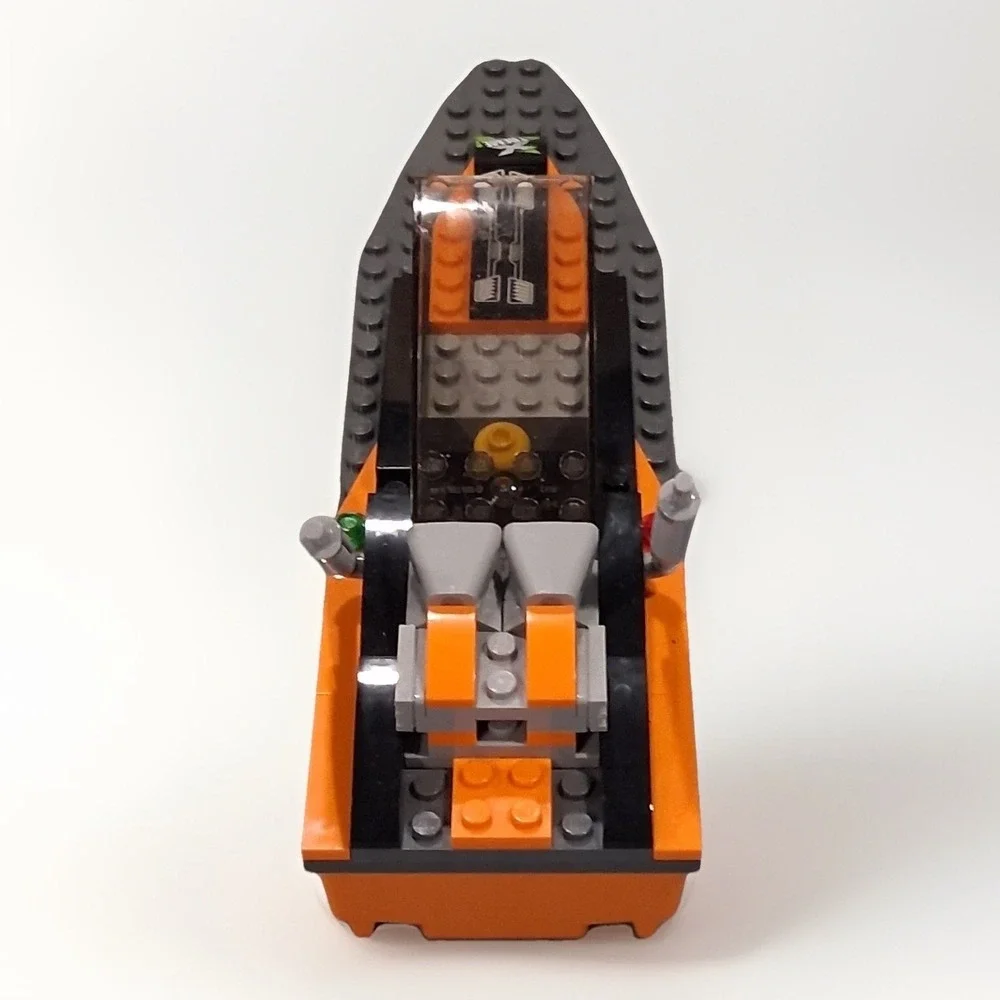 LEGO City Speedboat Orange Black Racing Boat with Pilot Minifigure 60005 21‎ - Picture 3 of 9